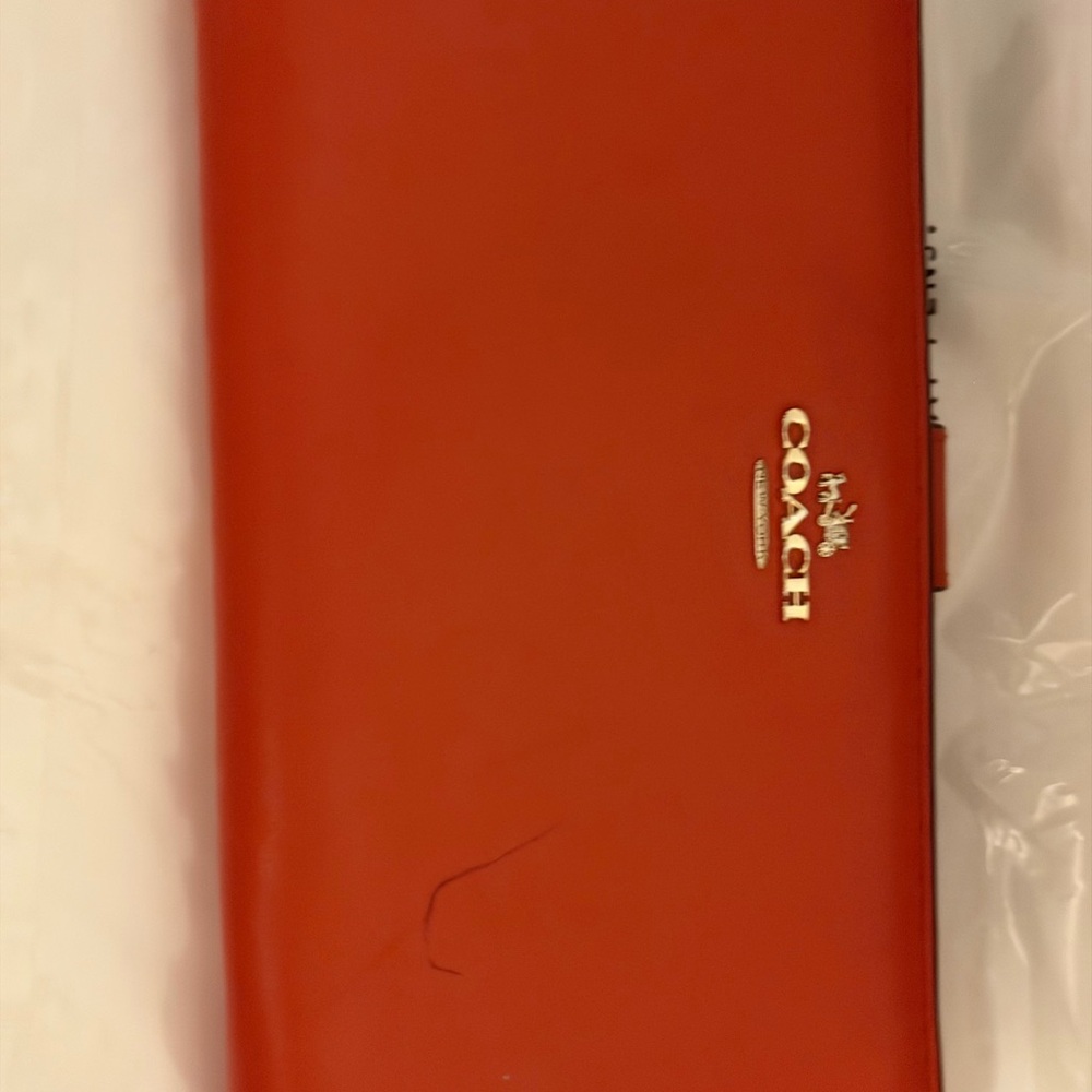 Coach Women's Slim Wallet Vibrant Orange - Picture 2 of 4